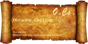 Obradov Csillag névjegykártya